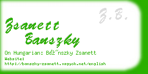zsanett banszky business card